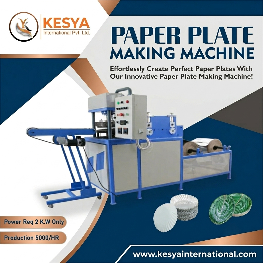Top All in One Paper Plate Making Machine Manufacturers | Kesya International Pvt. Ltd.