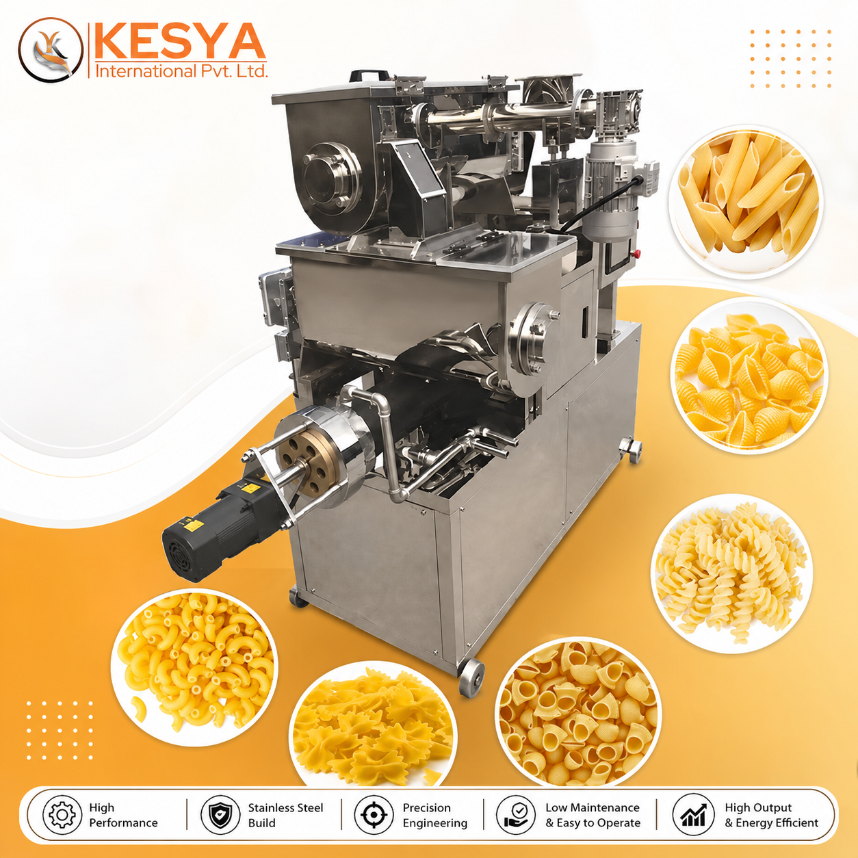 Leading Pasta Making Machine Manufacturers Near You | Industrial Pasta Making Machine Company in India | Kesya International