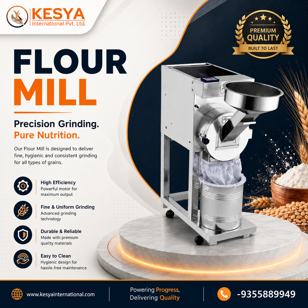High Precision Industrial Flour Mill Dealers | Kesya International Pvt. Ltd.