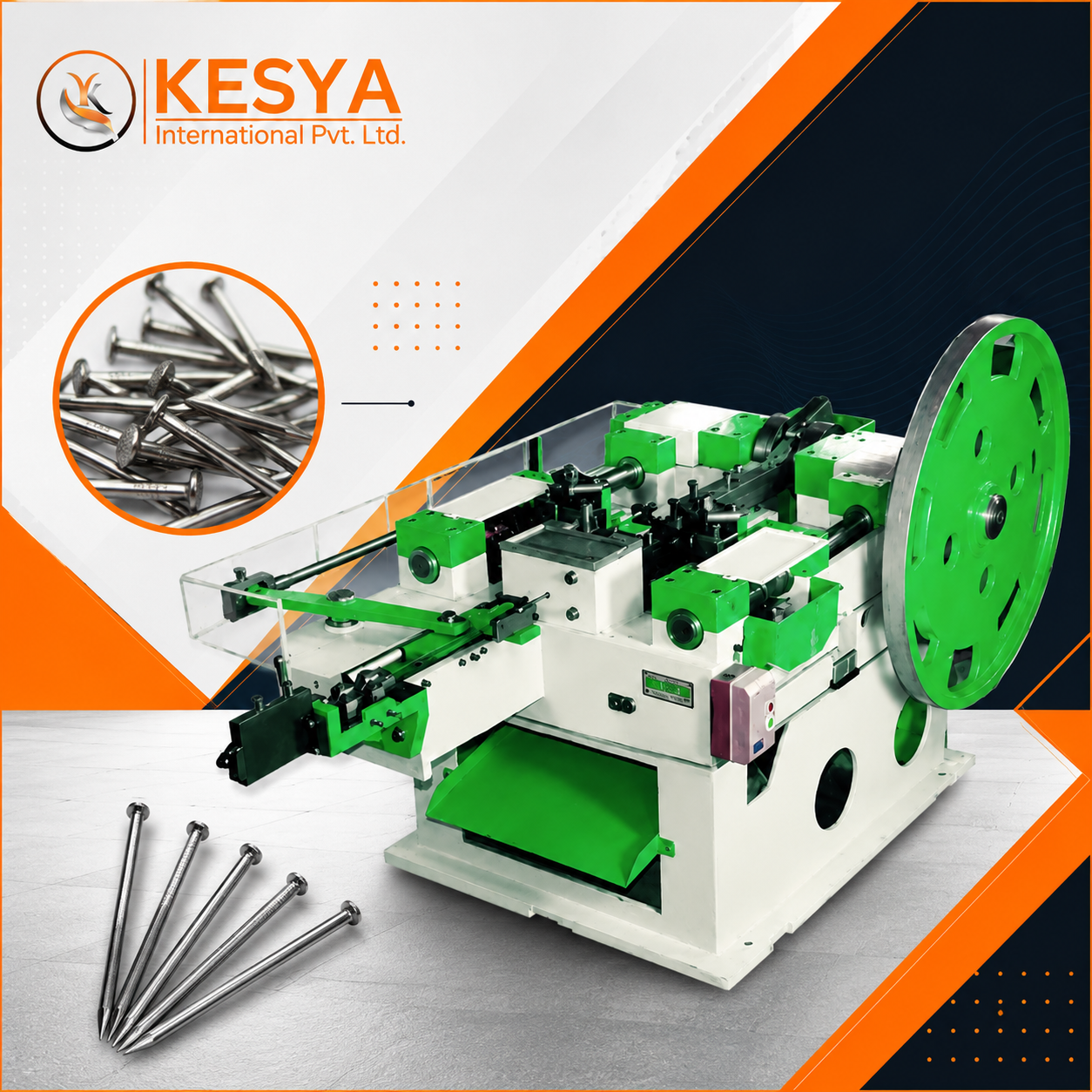 Quality Assured Wire Nail Making Machine Manufacturers | Kesya International Pvt. Ltd.