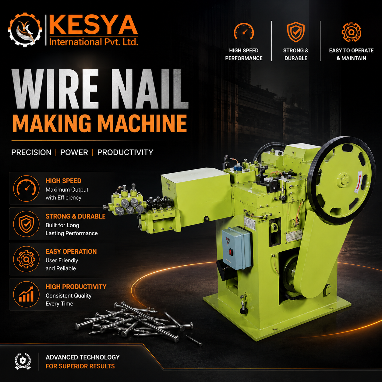 Business Growth Wire Nail Machines | Kesya International Pvt. Ltd.