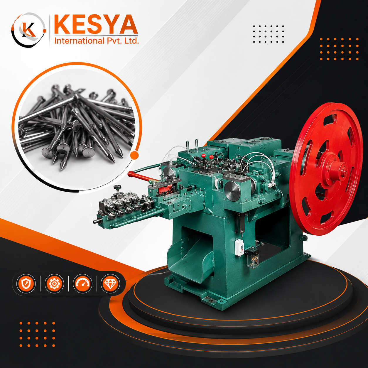 Advanced Wire Nail Production Machines | Kesya International Pvt. Ltd.